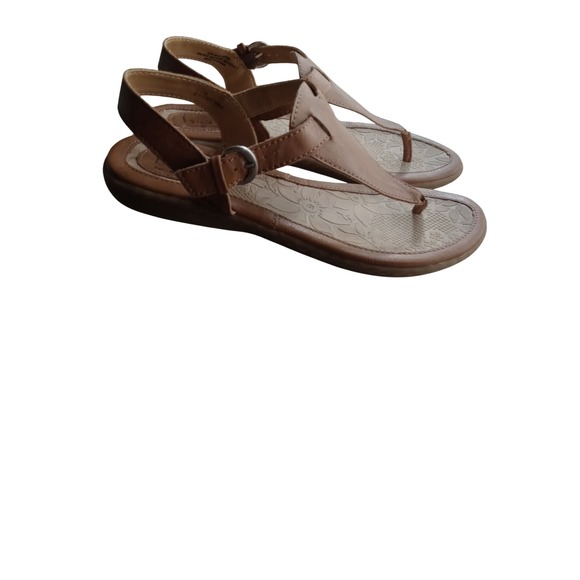 B.O.C. Brown Thong Sandals Ankle Strap Buckle Detail Casual Comfort Size 7 - Picture 5 of 8